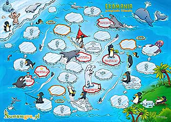 edukacyjna gra planszowa XXL dla dzieci - EKOMANIA ocieplenie klimatu