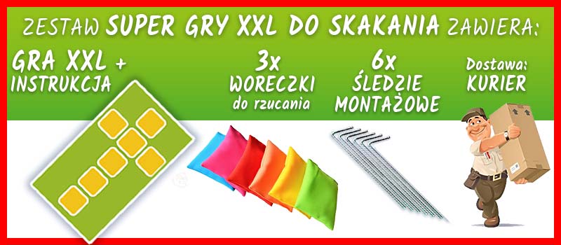 Grafika - co zawiera cay zestaw edu gry wielkoforamtowej XXL dla dzieci.